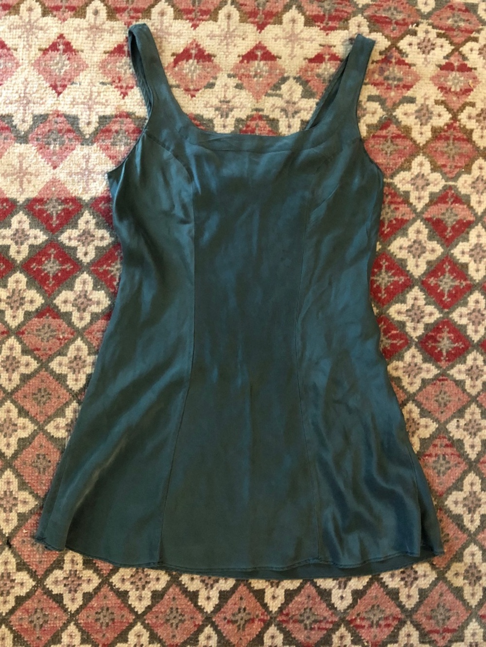 Vintage Victorias Secret Green Slip sz M Silk Bias Cut